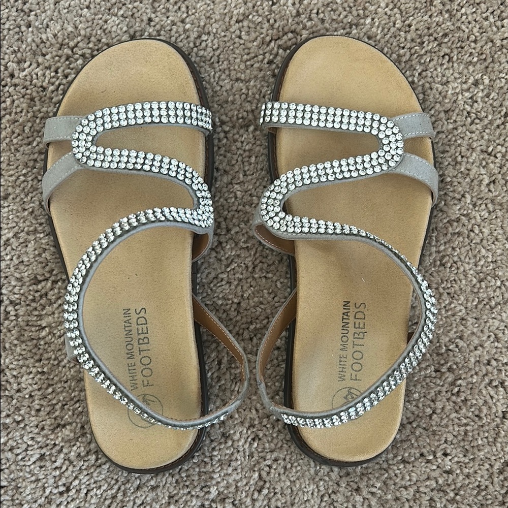 White Mountain Majorette Women's Grey Sandals
